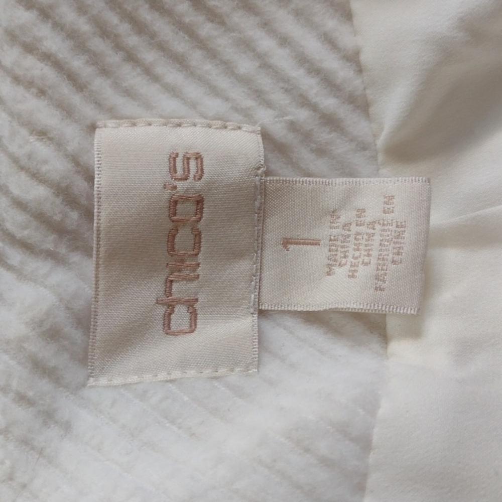 Chico's white corduroy coat - Picture 6 of 8